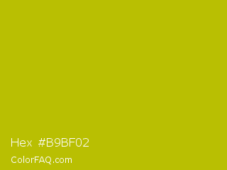 Hex #b9bf02 Color Image