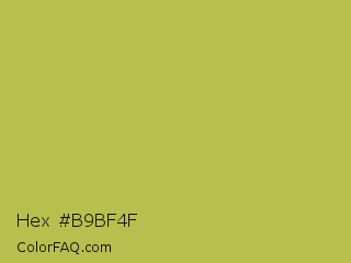 Hex #b9bf4f Color Image