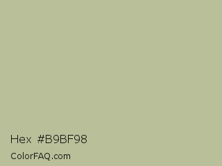 Hex #b9bf98 Color Image