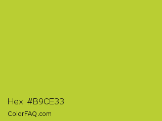 Hex #b9ce33 Color Image