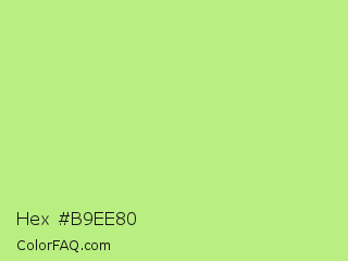 Hex #b9ee80 Color Image