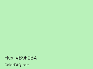 Hex #b9f2ba Color Image