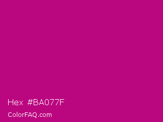 Hex #ba077f Color Image