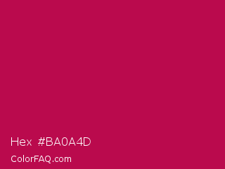 Hex #ba0a4d Color Image