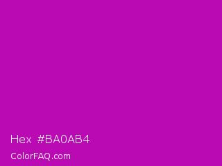 Hex #ba0ab4 Color Image