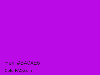 Hex #ba0ae6 Color Image