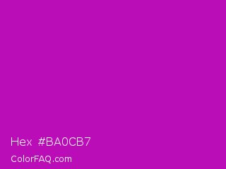 Hex #ba0cb7 Color Image