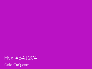 Hex #ba12c4 Color Image