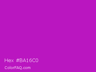 Hex #ba16c0 Color Image