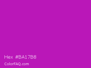 Hex #ba17b8 Color Image