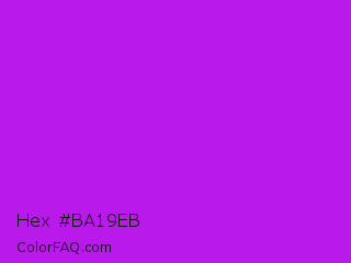 Hex #ba19eb Color Image