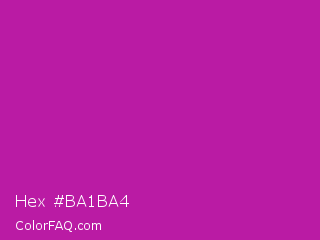 Hex #ba1ba4 Color Image