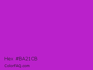 Hex #ba21cb Color Image
