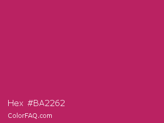 Hex #ba2262 Color Image