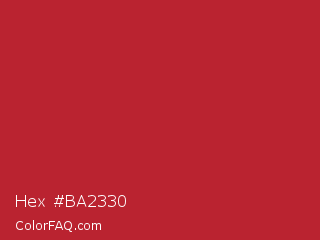 Hex #ba2330 Color Image