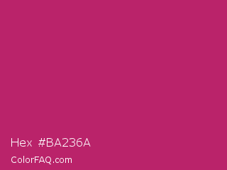Hex #ba236a Color Image