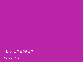 Hex #ba26a7 Color Image