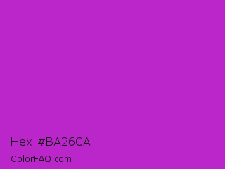 Hex #ba26ca Color Image
