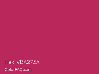 Hex #ba275a Color Image