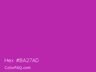 Hex #ba27ad Color Image