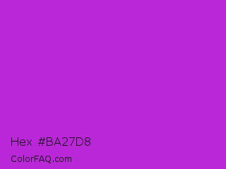 Hex #ba27d8 Color Image