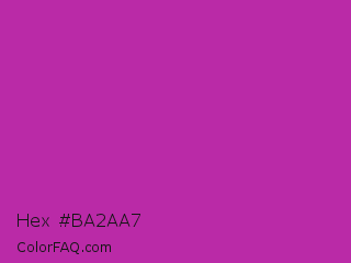 Hex #ba2aa7 Color Image
