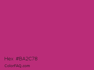 Hex #ba2c78 Color Image