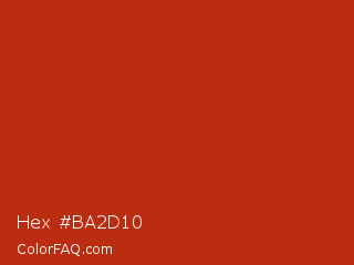 Hex #ba2d10 Color Image