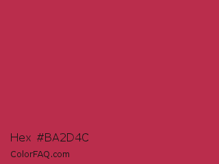 Hex #ba2d4c Color Image