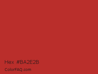 Hex #ba2e2b Color Image