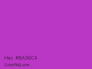 Hex #ba36c4 Color Image