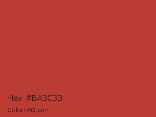 Hex #ba3c33 Color Image