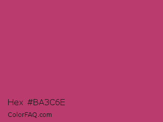 Hex #ba3c6e Color Image