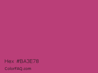 Hex #ba3e78 Color Image