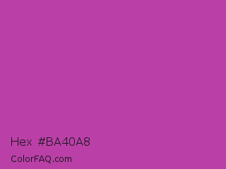 Hex #ba40a8 Color Image