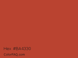 Hex #ba4330 Color Image