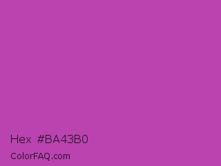 Hex #ba43b0 Color Image