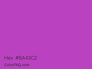 Hex #ba43c2 Color Image