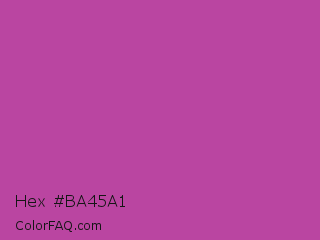 Hex #ba45a1 Color Image