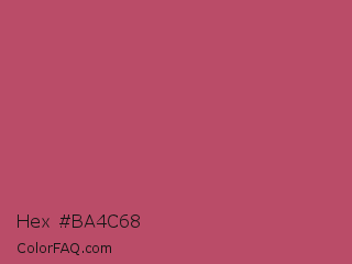 Hex #ba4c68 Color Image