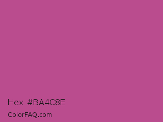 Hex #ba4c8e Color Image