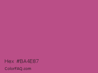 Hex #ba4e87 Color Image