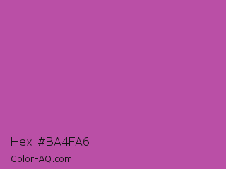 Hex #ba4fa6 Color Image