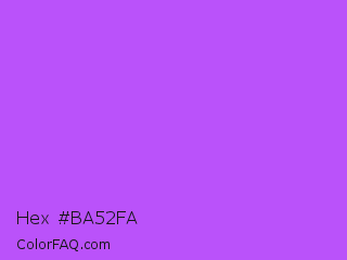 Hex #ba52fa Color Image