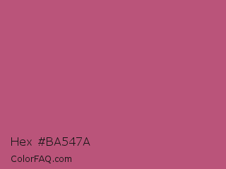 Hex #ba547a Color Image