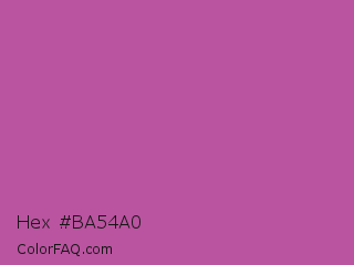 Hex #ba54a0 Color Image