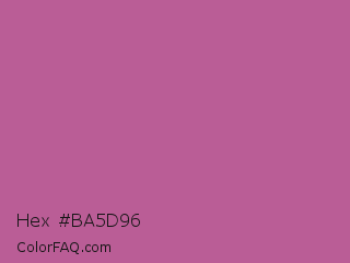 Hex #ba5d96 Color Image