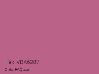 Hex #ba6287 Color Image