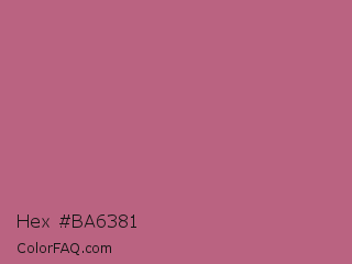 Hex #ba6381 Color Image