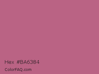 Hex #ba6384 Color Image